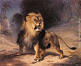 William Huggins A Lion painting
